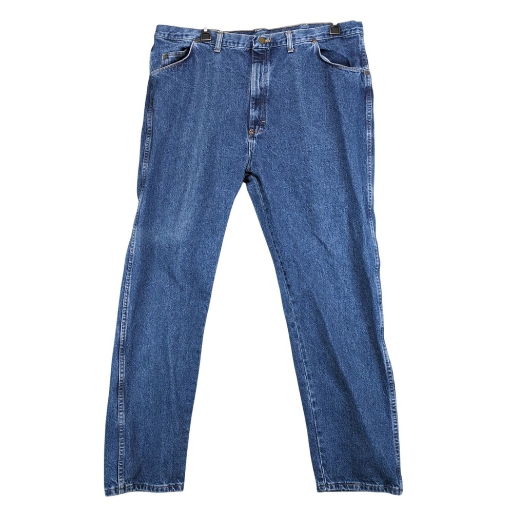 Vintage 90s Wrangler Authentic Blue Jeans Mens 44 42x32 Made USA Western Country